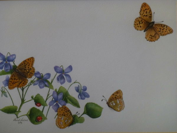 Violets and Butterflies