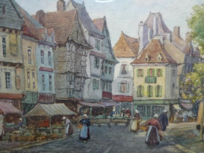 watercolour dutch market