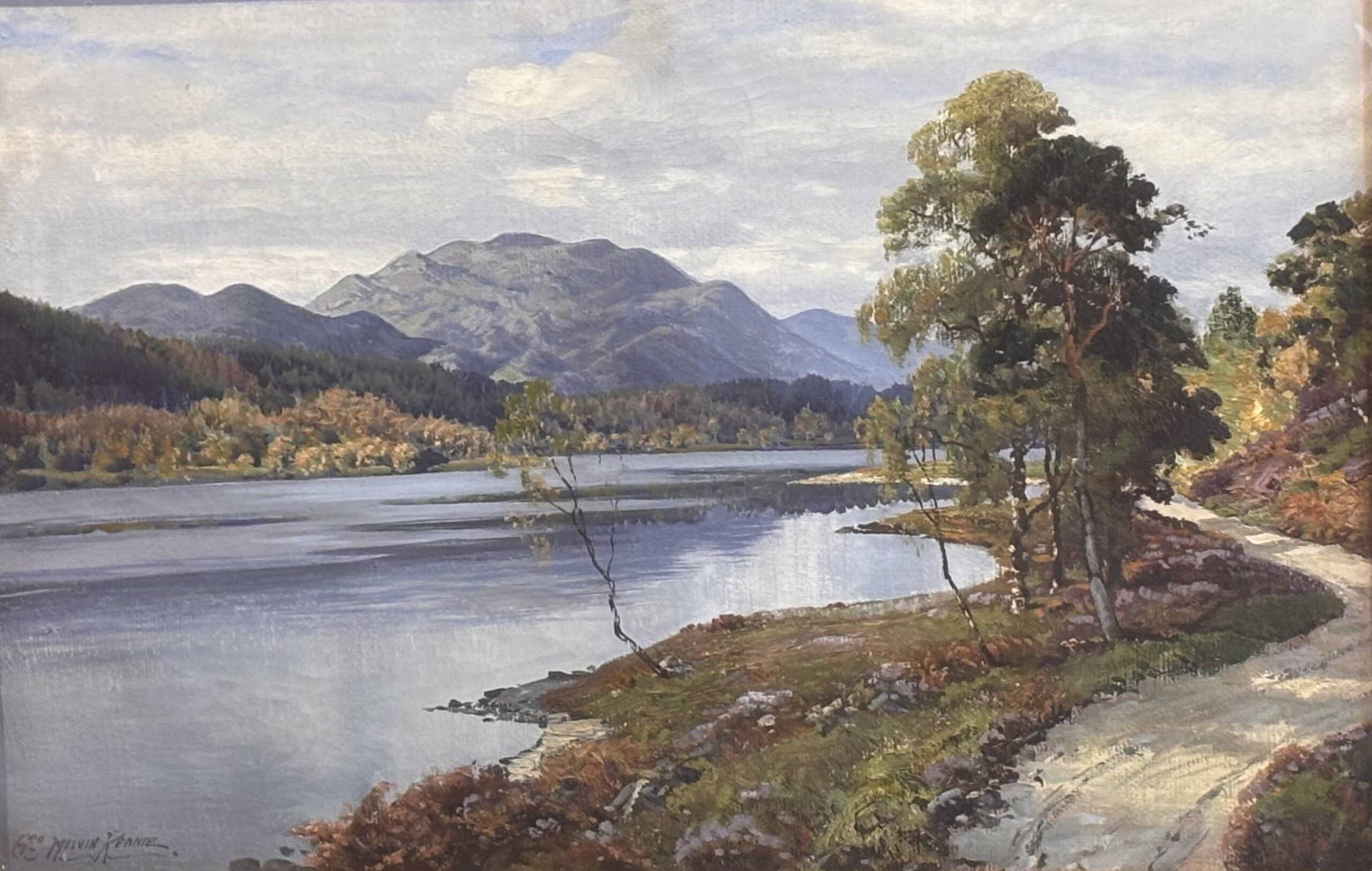 Track by Highland loch